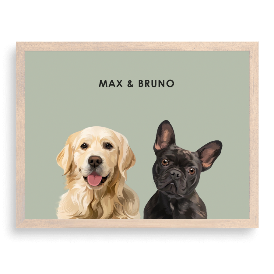 Porträt von zwei Haustieren